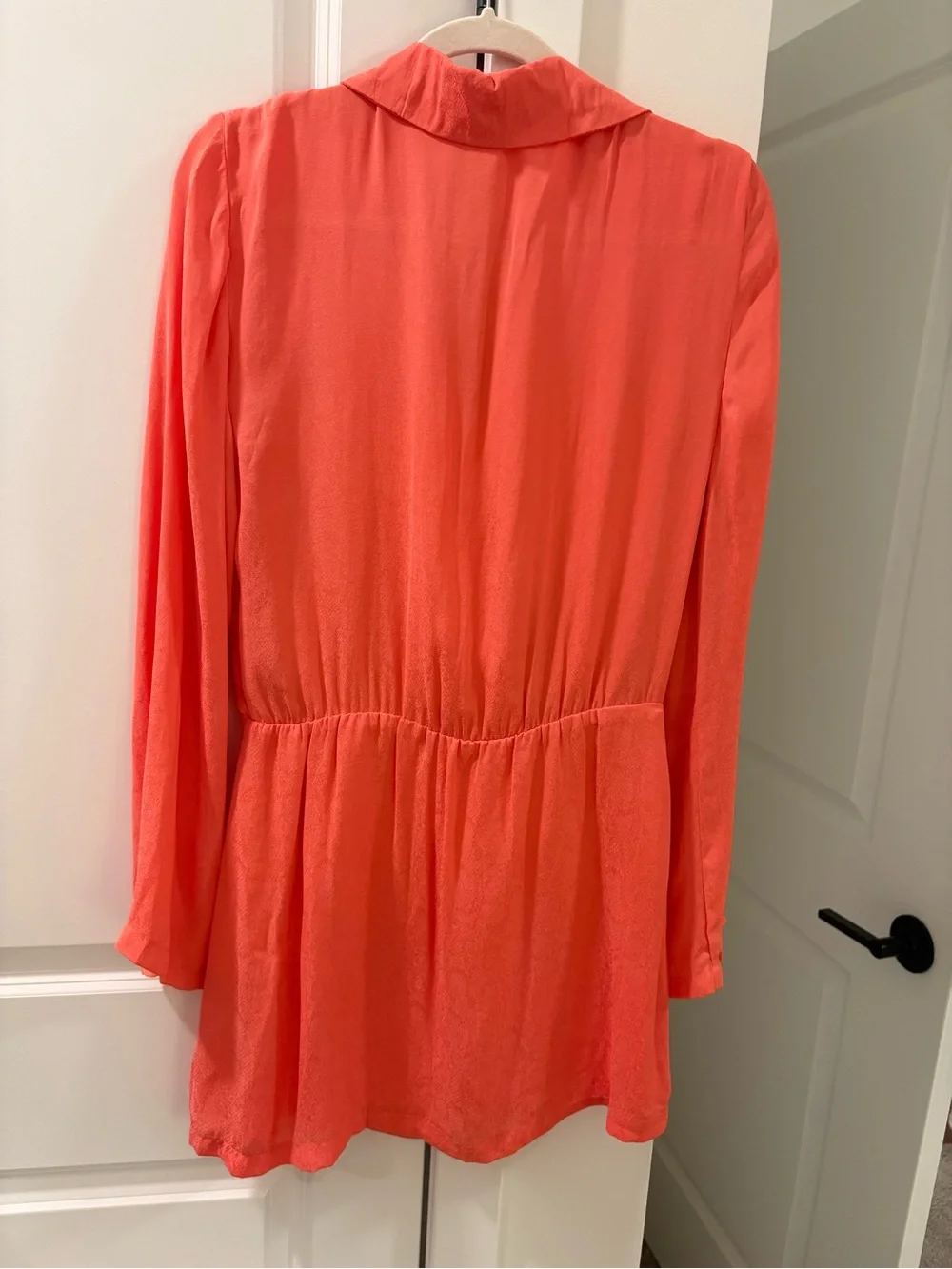 Free People Coral Asymmetrical Draped Wrap Dress